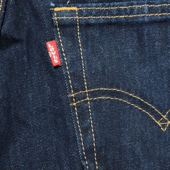 Levis 505 Mens Rinse Dark Wash Jeans Straight Leg Sz 29x32 - Picture 7 of 13